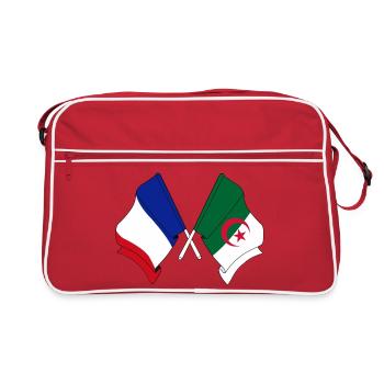 Drapeau de la France, drapeau de l’Algérie - Sac Retro - rouge/blanc - Devant