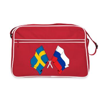 Drapeau Suède drapeau Russie - Sac Retro - rouge/blanc - Devant