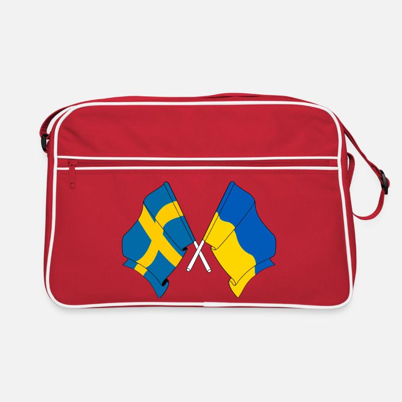 Drapeau de la Suède, drapeau de l’Ukraine Sac Retro