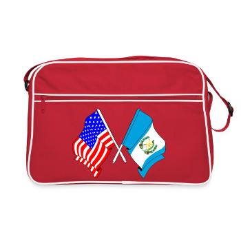 Flag USA and Flag Guatemala - Retro Bag - red/white - Front