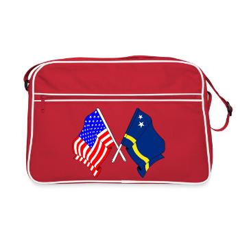 Drapeau des États-Unis et drapeau de Curaçao - Sac Retro - rouge/blanc - Devant
