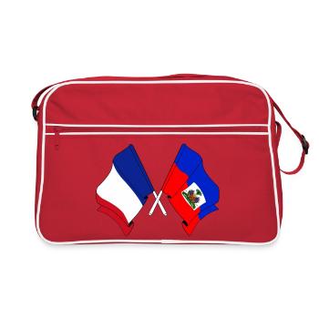 Drapeau de la France, Haïti - Sac Retro - rouge/blanc - Devant
