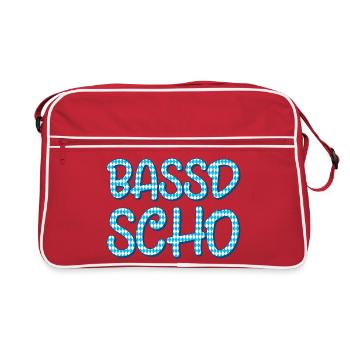 Bassd scho - Retro Tasche - Rot/Weiß - Vorne