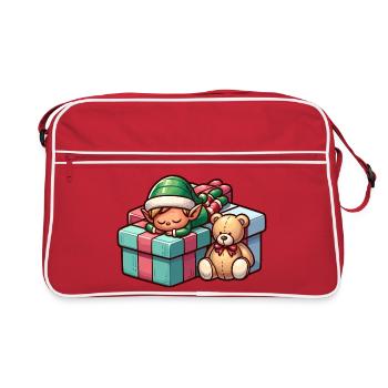 Wichtel Zwerge - Retro Tasche - Rot/Weiß - Vorne