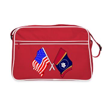 Drapeau des États-Unis et de l’État du Mississippi franchis - Sac Retro - rouge/blanc - Devant