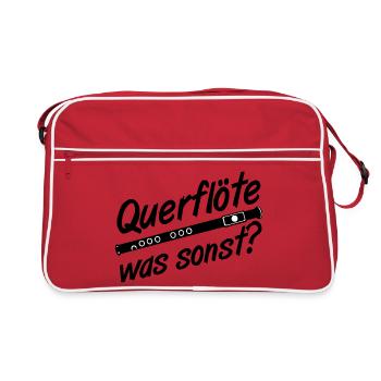 Train de fans, fanfare, flûte que ... (25) - Sac Retro - rouge/blanc - Devant