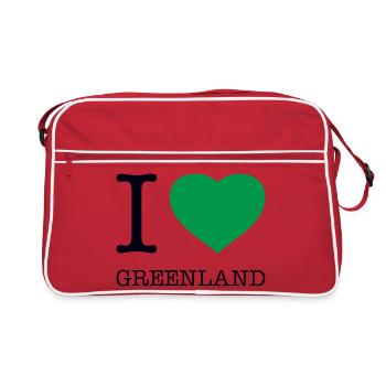 J’AIME LE GROENLAND Grönland - Sac Retro - rouge/blanc - Devant
