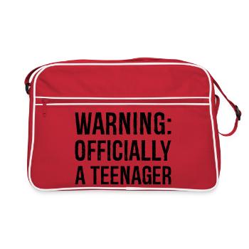 Avertissement officiellement un adolescent - Sac Retro - rouge/blanc - Devant