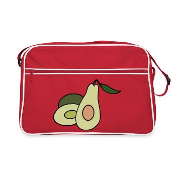 Delicious Fruit Avocado - Retro Bag - red/white - Front
