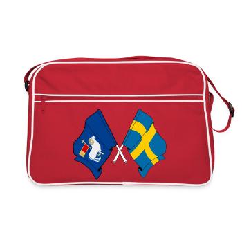 Gotland et la Suède – Un design fier - Sac Retro - rouge/blanc - Devant