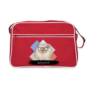 JvG Igel "Igelnogelneich" - Retro Tasche - Rot/Weiß - Vorne