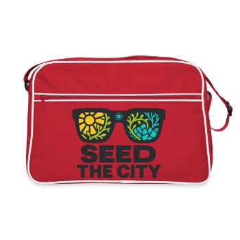 Semer la ville – Vert urbain - Sac Retro - rouge/blanc - Devant