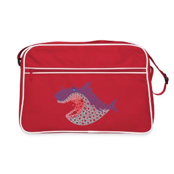 VSP Bubble Shark - Sac Retro - rouge/blanc - Devant