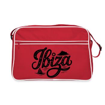 Ibiza - Souvenir-Design - Retro Tasche - Rot/Weiß - Vorne