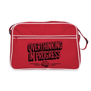 Overthinking in Progress - Retro Bag - red/white - Front