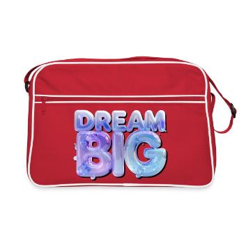 Dream Big in Glitter 3D Letters - Retro Bag - red/white - Front