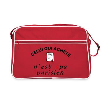 Celui_qui_achete_n-est_spa_parisien - Sac Retro - rouge/blanc - Devant
