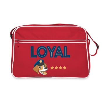 Loyal Dog Police Mascot - Retro Bag - red/white - Front