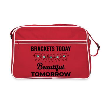 Brackets Today Beautiful Tomorrow Orthodontic - Sac Retro - rouge/blanc - Devant