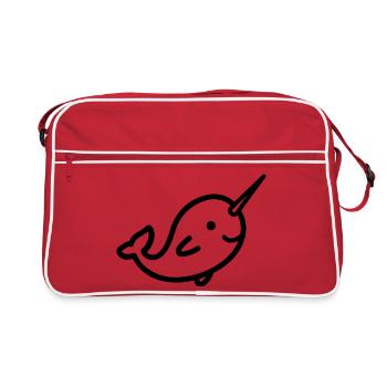 narwhal - Retro Bag - red/white - Front