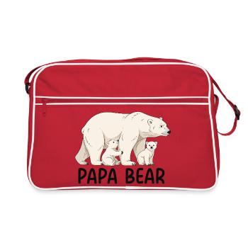 Papa Ours - Sac Retro - rouge/blanc - Devant