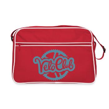 Velo Club – Dein exklusives Radfahrer-Design - Retro Tasche - Rot/Weiß - Vorne