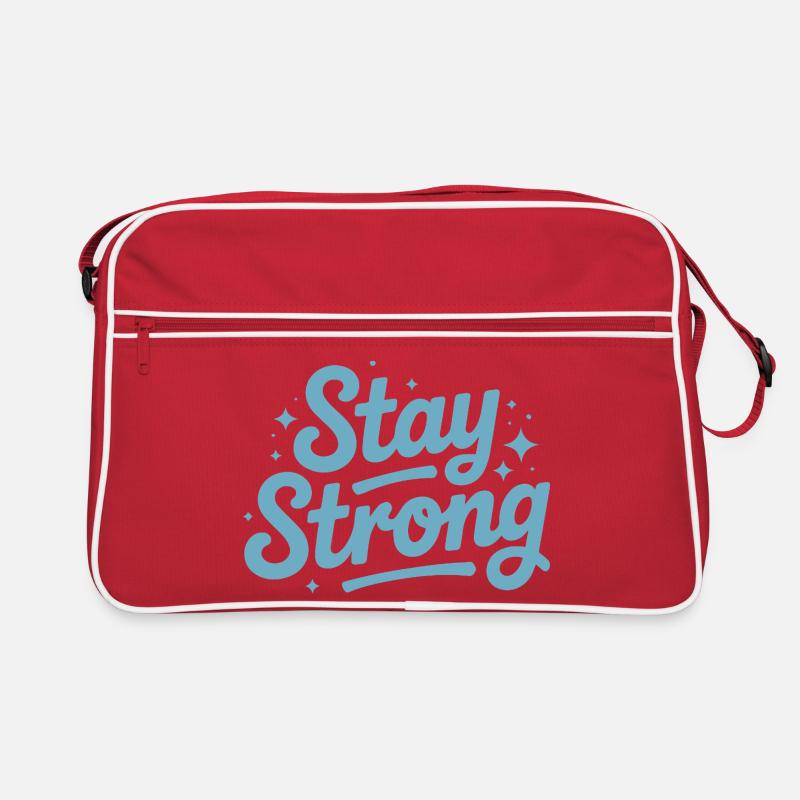 Stay Strong Script with Stars Retro Bag