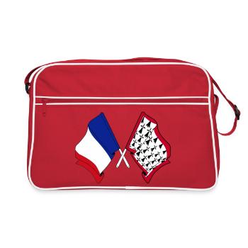 Limousin et drapeau français - Sac Retro - rouge/blanc - Devant
