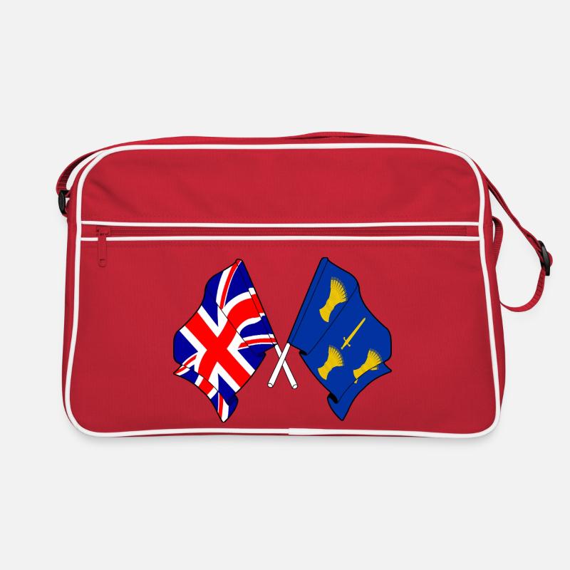Cheshire &amp; Great Britain Flags Retro Bag