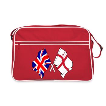 Drapeaux de la ville de Londres et de Grande-Bretagne - Sac Retro - rouge/blanc - Devant