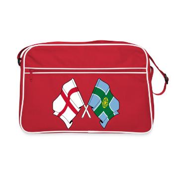 Drapeaux Derbyshire x Angleterre - Sac Retro - rouge/blanc - Devant