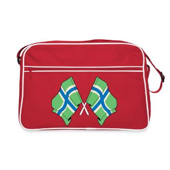 Drapeaux croisés du Gloucestershire - Sac Retro - rouge/blanc - Devant