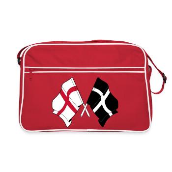 Cornwall & England Crossed - Retro Bag - red/white - Front