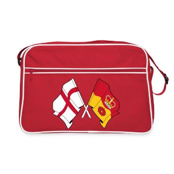 Hampshire & England Crossed - Retro Bag - red/white - Front