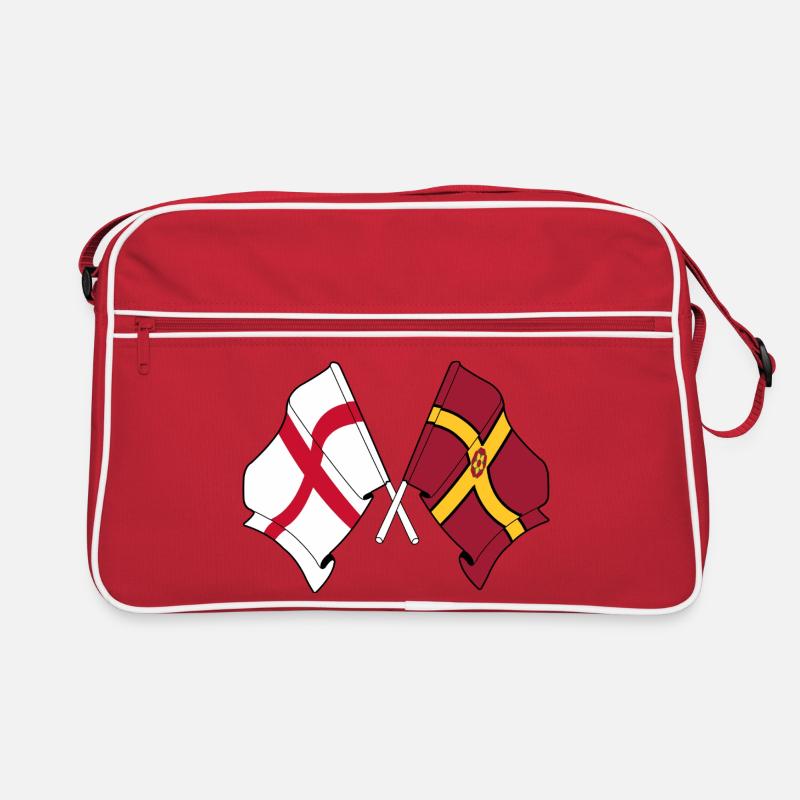 Drapeau du Northamptonshire croisé avec l’Angleterre Sac Retro