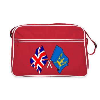 Suffolk & Great Britain Crossed Flags - Retro Bag - red/white - Front