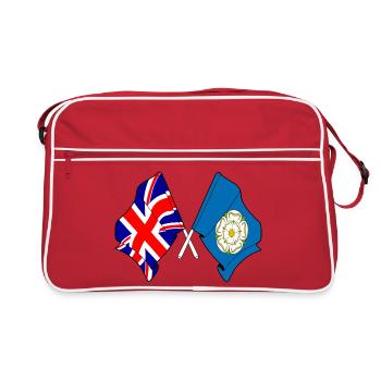 Drapeau du Yorkshire + Grande-Bretagne - Sac Retro - rouge/blanc - Devant