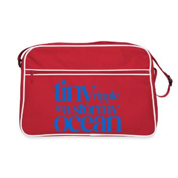 Tiny ripple in a stormy ocean - Retro Bag - red/white - Front