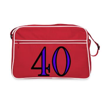 40. 40 YEARS. 40th ANNIVERSARY. 40 YEARS ANNIVERSARY. - Retro Bag - red/white - Front