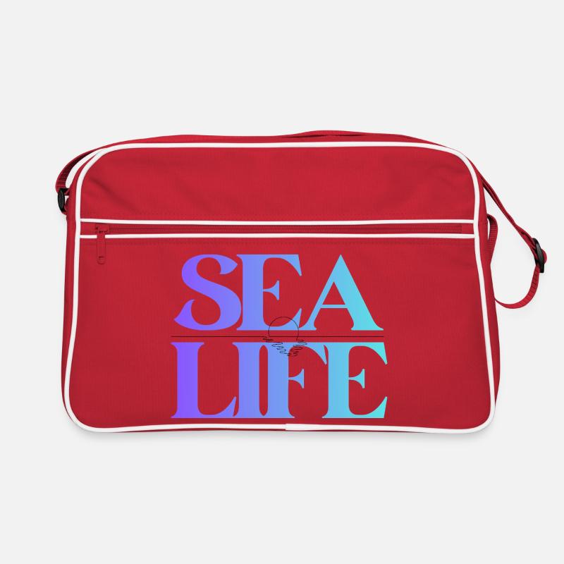Meeresleben Gradient Schriftdesign Retro Tasche