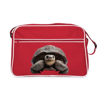 Tortoise – calm, strength, consistency - Retro Bag - red/white - Front