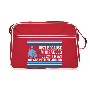 Rollstuhl - Retro Tasche - Rot/Weiß - Vorne
