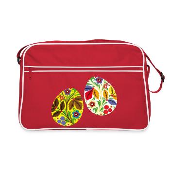 Ostereier  - Retro Tasche - Rot/Weiß - Vorne
