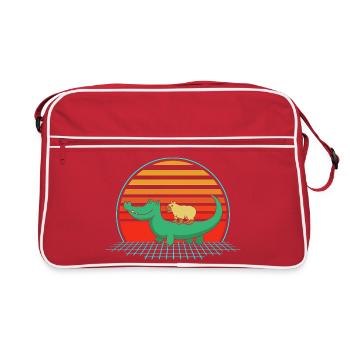 Capybara Capibara - Retro Bag - red/white - Front