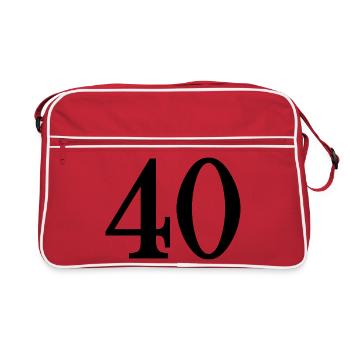40. 40 YEARS. 40th ANNIVERSARY. 40 YEARS ANNIVERSARY. - Retro Bag - red/white - Front