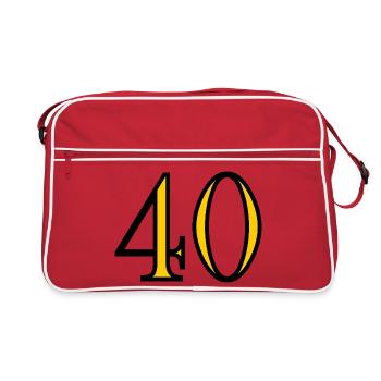 40. 40 YEARS. 40th ANNIVERSARY. 40 YEARS ANNIVERSARY. - Retro Bag - red/white - Front