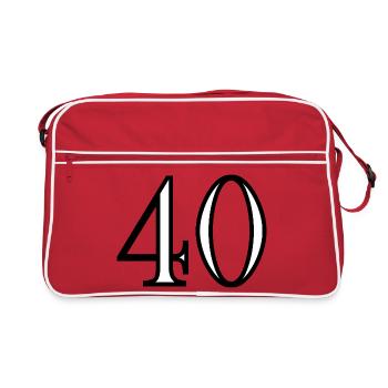 40. 40 YEARS. 40th ANNIVERSARY. 40 YEARS ANNIVERSARY. - Retro Bag - red/white - Front