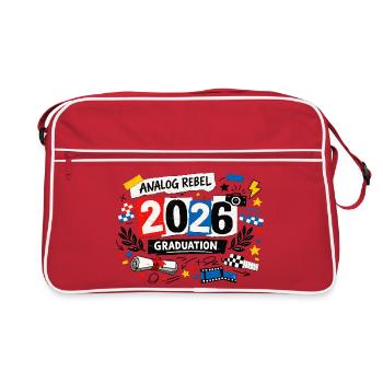 Cérémonie de remise des diplômes Analog Rebel 2026 - Sac Retro - rouge/blanc - Devant