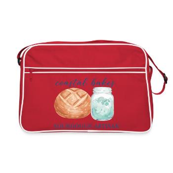 Sourdough Bread Baking Baker Artisan Coastal Bakes - Retro Bag - red/white - Front