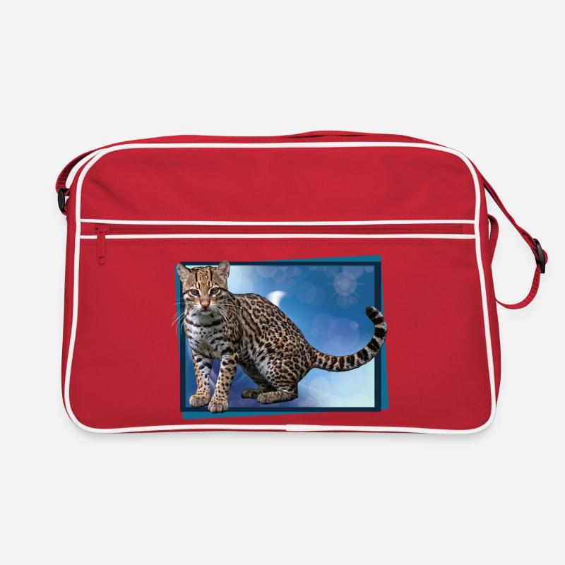 Blue Leopard Bokeh Retro Bag